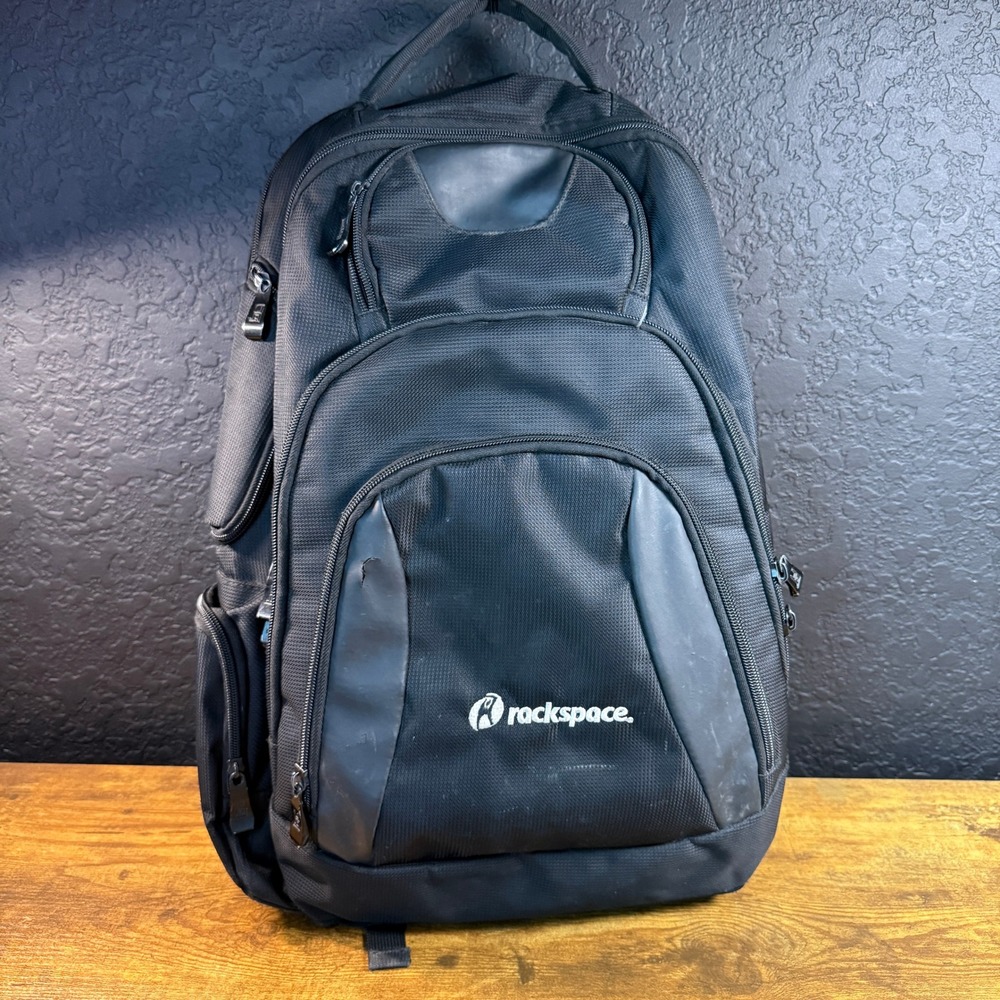 Basecamp Rackspace Black Ballistic Nylon Laptop Backpack Tech Bag Large